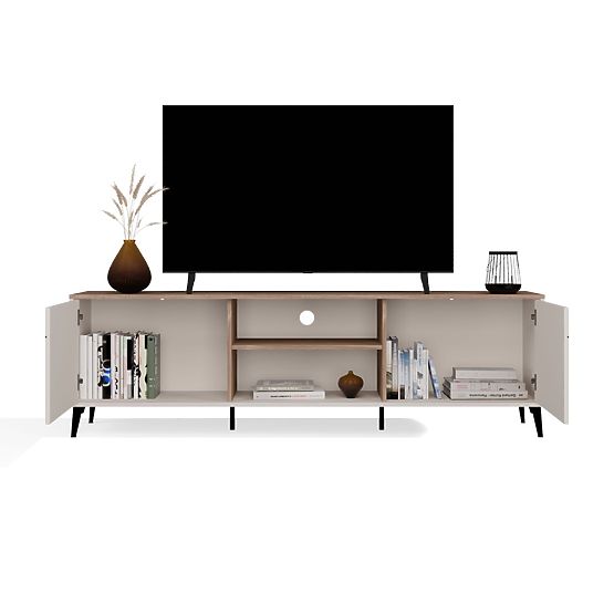 Mobile TV POINT 2D Cashmere Beige Rovere Castello Mobile Sotto TV 2 Ante