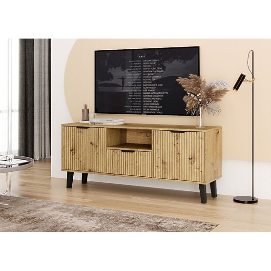 Mobile TV Scandi 2D1S SLIM ROVERE ARTIGIANO