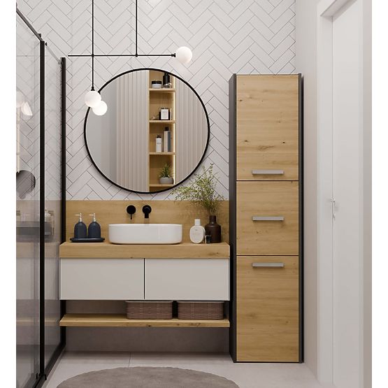 Mobiletto da bagno Sara S43 ANTRACITE ARTISAN