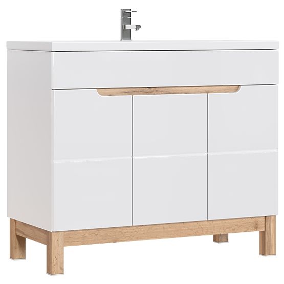 Mobiletto sotto lavabo 100 cm 3 ante