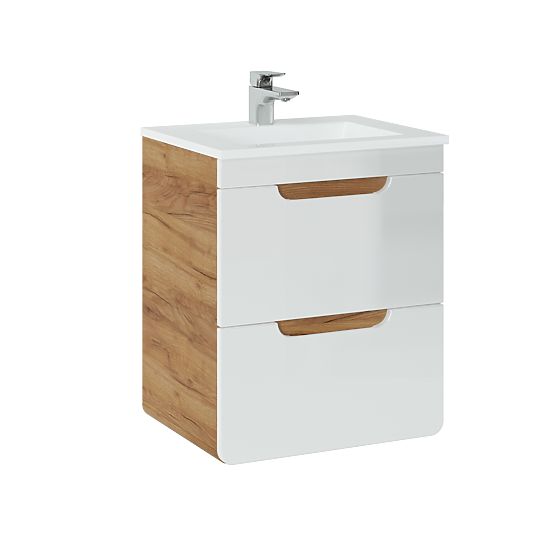 Mobiletto sotto lavabo 50 cm 2 cassetti