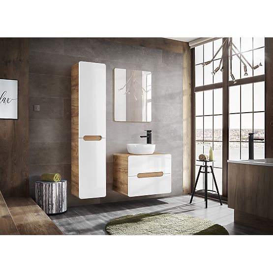 Mobiletto sotto lavabo da appoggio 60 cm 2 cassetti