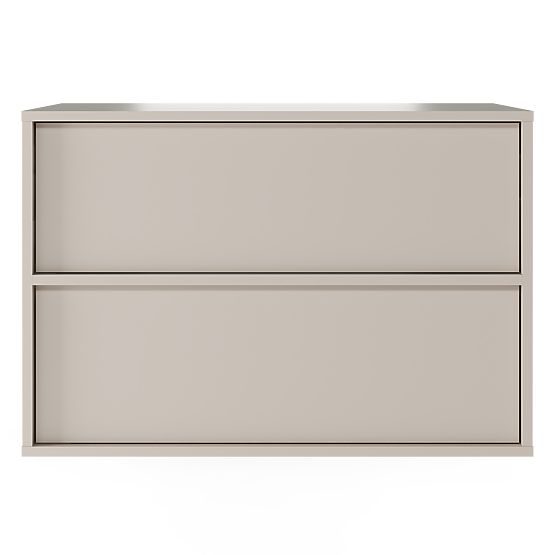 Mobiletto sotto lavabo da appoggio Mossy, 80 cm, cashmere