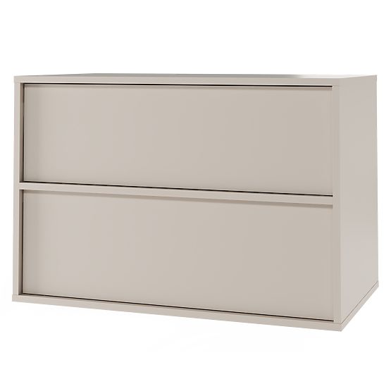 Mobiletto sotto lavabo da appoggio Mossy, 80 cm, cashmere