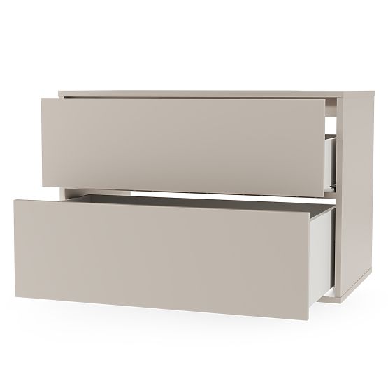 Mobiletto sotto lavabo da appoggio Mossy, 80 cm, cashmere