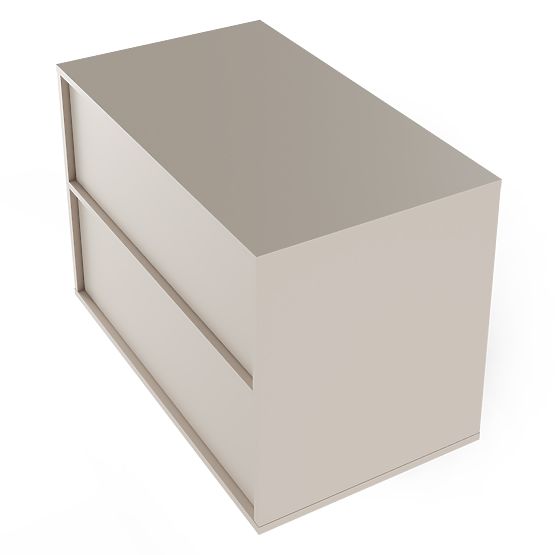 Mobiletto sotto lavabo da appoggio Mossy, 80 cm, cashmere