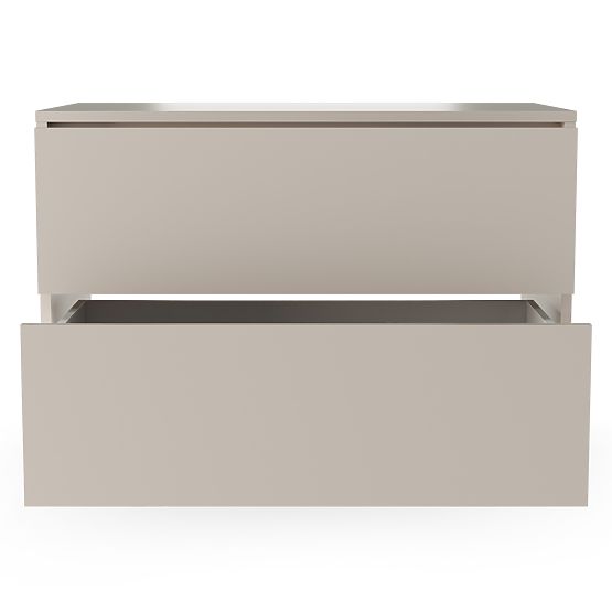 Mobiletto sotto lavabo da appoggio Mossy, 80 cm, cashmere