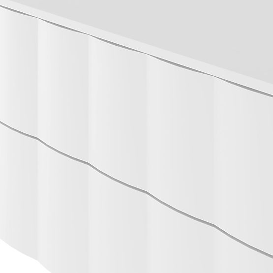 Mobiletto sotto lavabo Grita 80 cm, bianco, pannello frontale ondulato