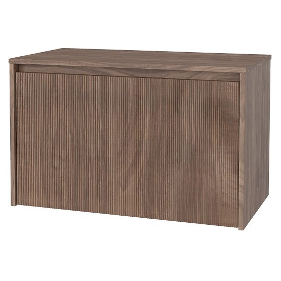 Mobiletto sotto lavabo Pezzo 80 cm, noce, scanalato