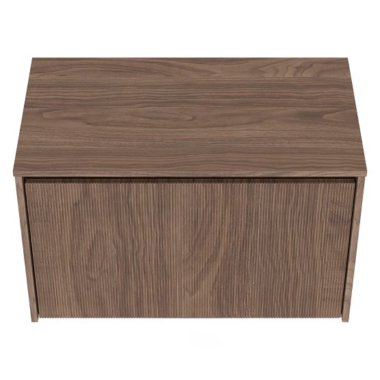 Mobiletto sotto lavabo Pezzo 80 cm, noce, scanalato