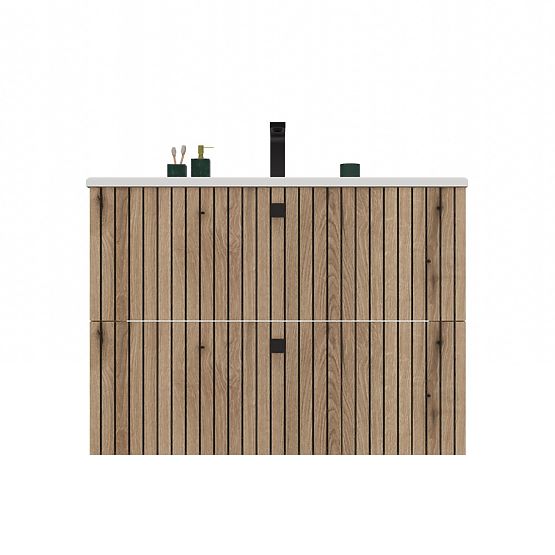 MOBILETTO SOTTO LAVABO TIGO 80 2S ROVERE EVOKE SCANALATO FRONTALE + LAVABO