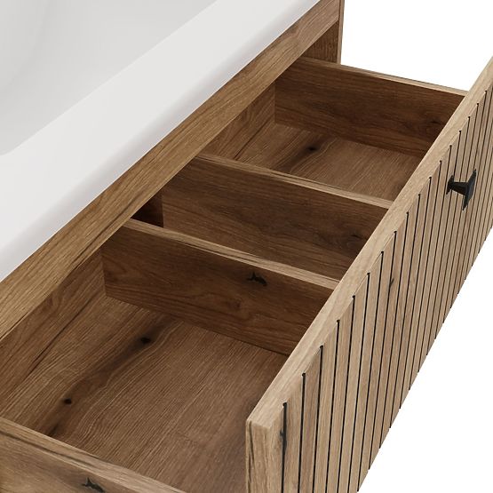 MOBILETTO SOTTO LAVABO TIGO 80 2S ROVERE EVOKE SCANALATO FRONTALE + LAVABO