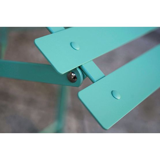 Mobili da Balcone in Acciaio (2 x sedie pieghevoli + tavolo) SEMPLICI Menta