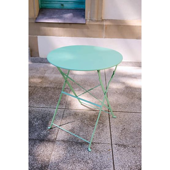 Mobili da Balcone in Acciaio (2 x sedie pieghevoli + tavolo) SEMPLICI Menta