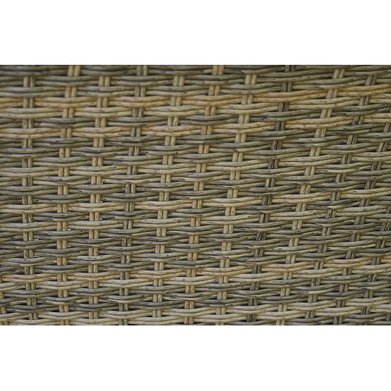 Mobili da giardino in technorattan (grande divano a 3 posti + 2 poltrone + tavolino) LARGO Grigio Mi