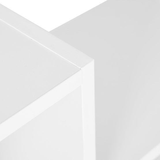 Moderna mensola sospesa con 8 ripiani bianca