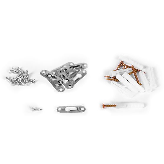 Moderna mensola sospesa con 8 ripiani bianca