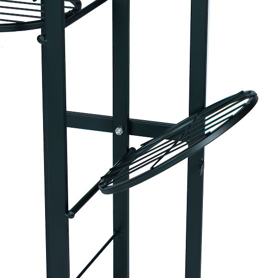 Moderno supporto per piante in metallo a 6 livelli nero