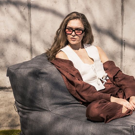 Modulo centrale per angolo giardino Vacuum con rivestimento, grigio