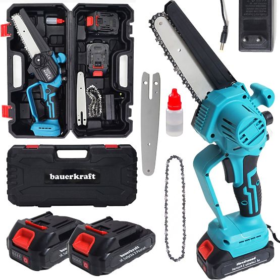 Motosega a batteria mini motosega a mano motore brushless 21V + valigetta