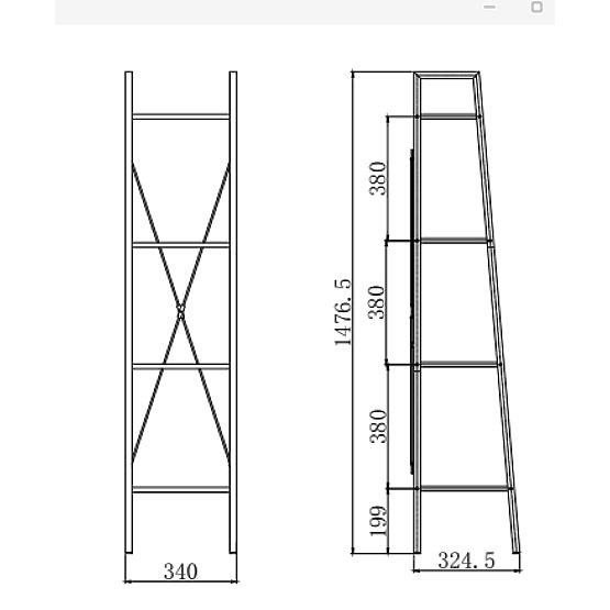 NARVIK REG1 nero / rovere sonoma