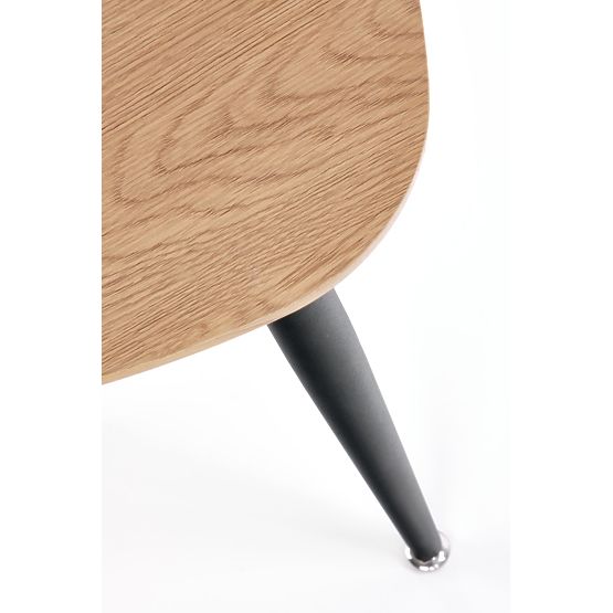 NICEA 2, set di 2 tavolini rovere dorato/nero