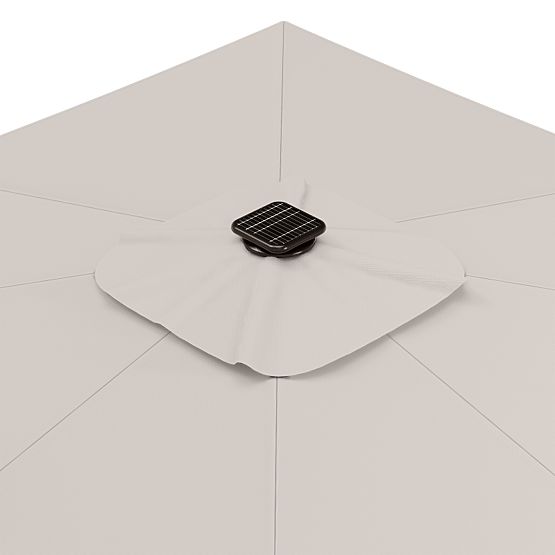 Ombrellone da giardino a sbalzo Shade Deluxe 4x3 m con custodia e illuminazione LED solare, rotante