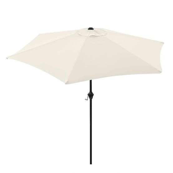 Ombrellone da giardino pieghevole regolabile 210 cm beige