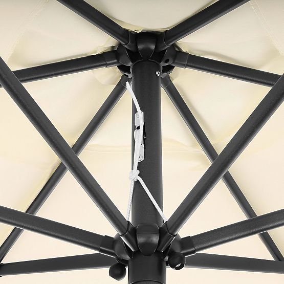 Ombrellone da giardino pieghevole regolabile 210 cm beige