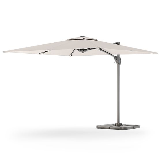 Ombrellone da giardino Shade 4x3 m con custodia, rotante 360°, beige