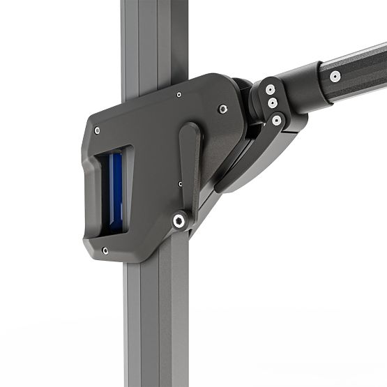 Ombrellone da giardino Shade 4x3 m con custodia, rotante 360°, beige