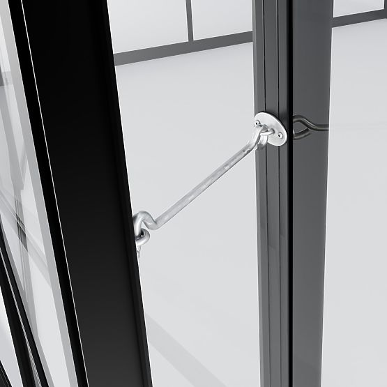 Orangeria da giardino ProGlass Gazebo Large con base 17,8 m² vetro temperato 4 mm, alluminio, nero