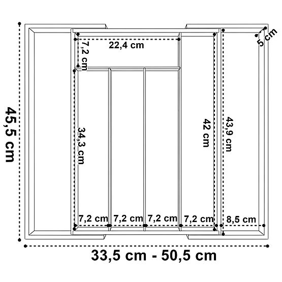 Organizzatore per posate in bambù IKAR