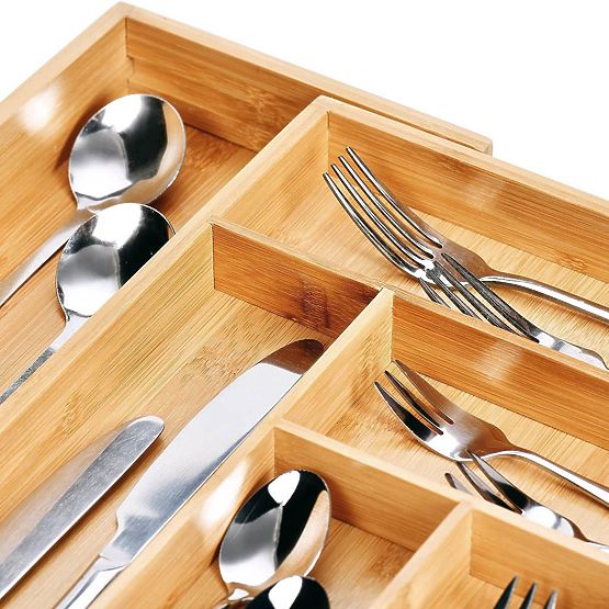 Organizzatore per posate in bambù IKAR