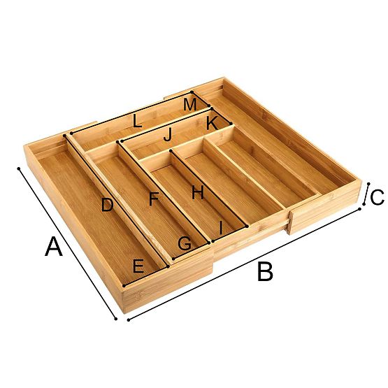 Organizzatore per posate in bambù IKAR