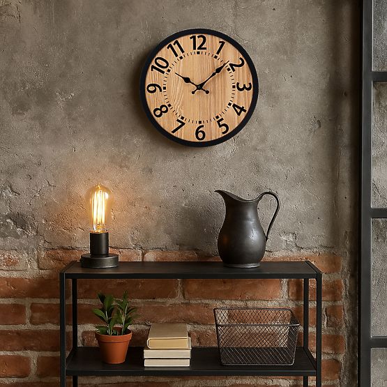 Orologio da parete in legno loft ABBAS 35 cm