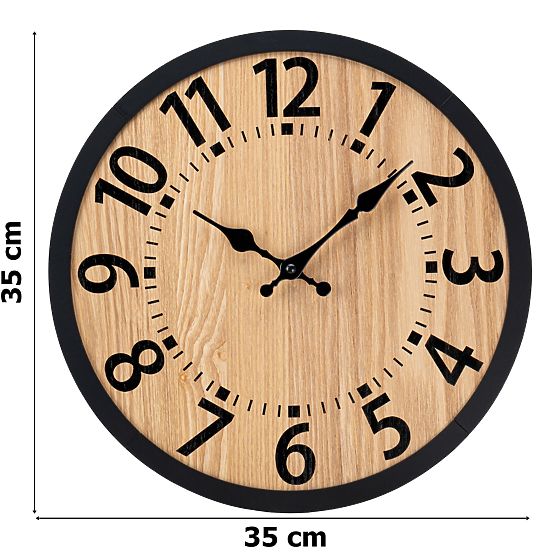 Orologio da parete in legno loft ABBAS 35 cm