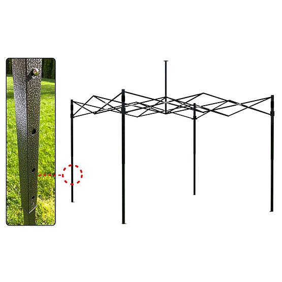 Padiglione commerciale espresso 3x3 m verde