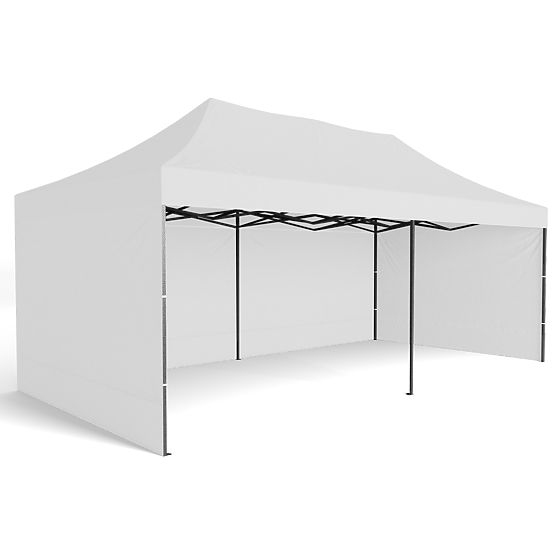Padiglione commerciale espresso - 3x6 m - bianco
