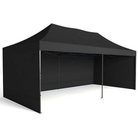 Padiglione commerciale espresso - 3x6 m - nero