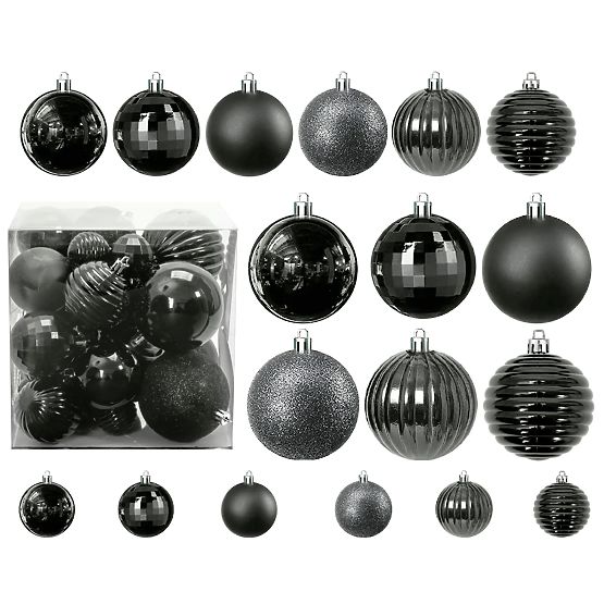 PALLINE DI NATALE ARGENTATE 36PCS 311433C