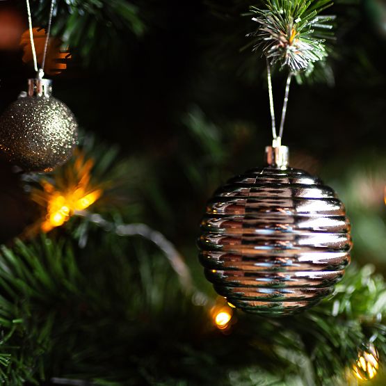 PALLINE DI NATALE ARGENTATE 36PCS 311433C