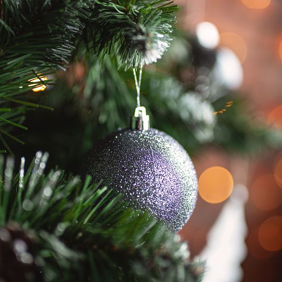 PALLINE DI NATALE ARGENTATE 36PCS 311433C