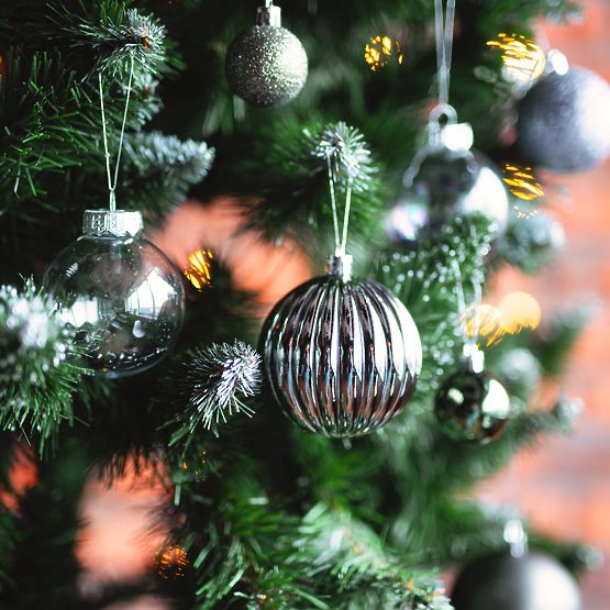 PALLINE DI NATALE ARGENTATE 36PCS 311433C