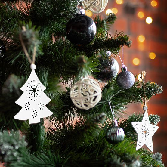 PALLINE DI NATALE ARGENTATE 36PCS 311433C