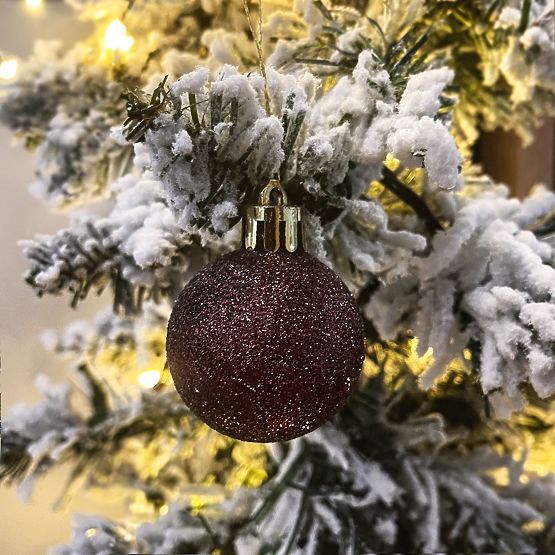 PALLINE DI NATALE MARRONI 34 PEZZI SYSD1688-038