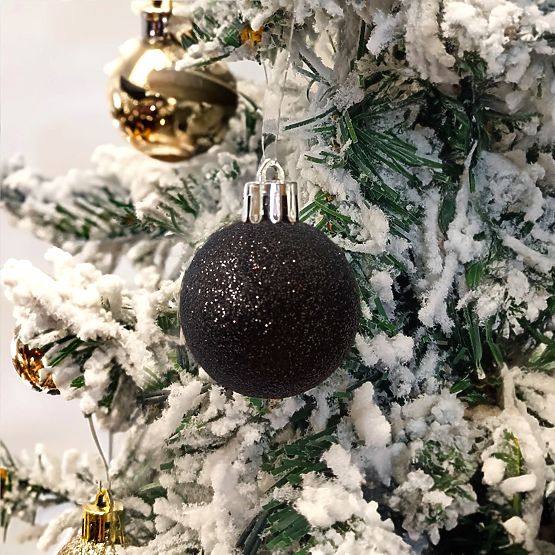 PALLINE DI NATALE NERE 34 PEZZI SYSD1688-033