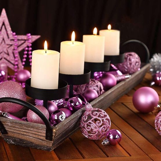 PALLINE DI NATALE ROSA 100 PEZZI KL-21X03