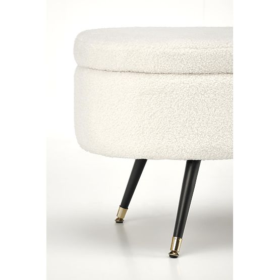 Panca AVEIRO con spazio di archiviazione, crema