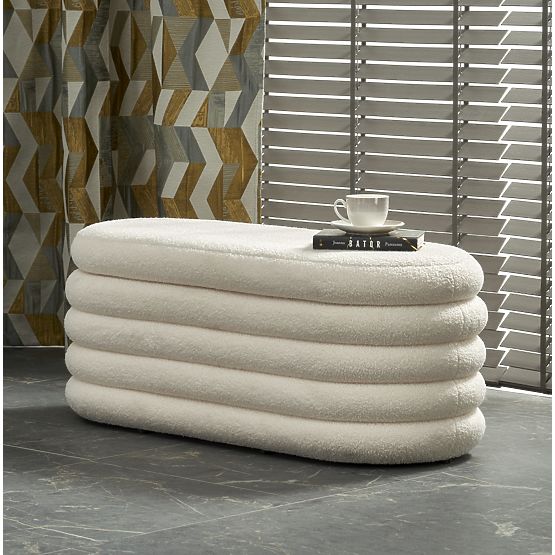 Panca BLISS con spazio contenitivo, crema (1p=1pz)